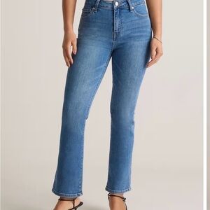 Quince Stretch High Rise Kick Flare Jeans